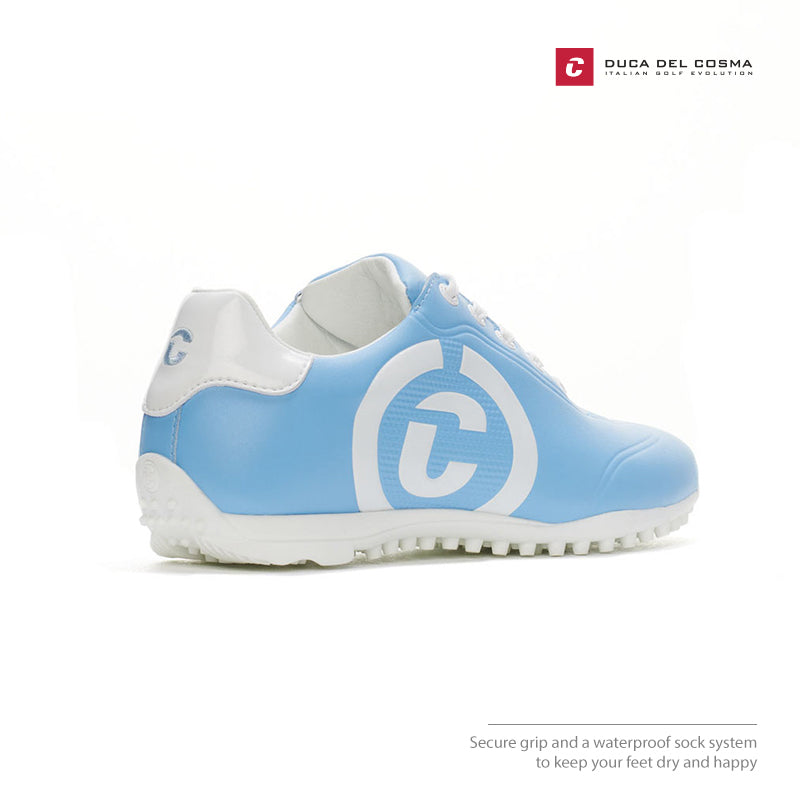 SHOES DUCA DEL COSMA QUEENSCUP LIGHT BLUE/WHITE 122002-120