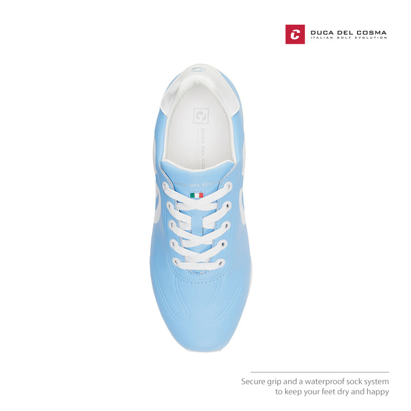 SHOES DUCA DEL COSMA QUEENSCUP LIGHT BLUE/WHITE 122002-120