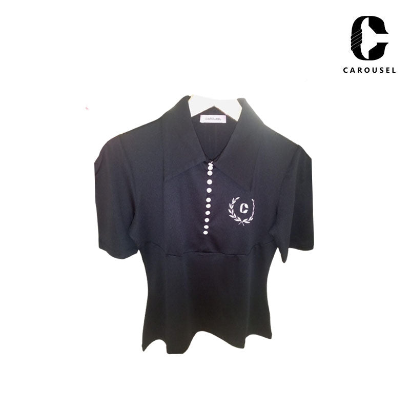 T-SHIRT CAROUSEL WOMAN SUMMER PAROS BLACK