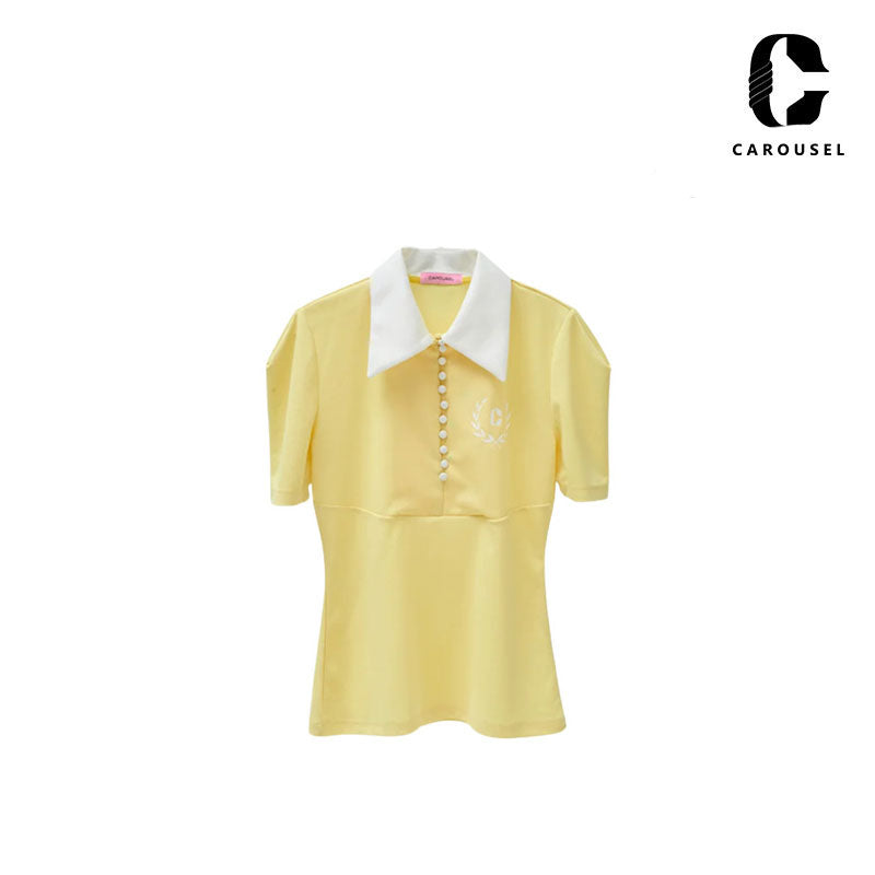 T-SHIRT CAROUSEL WOMAN SUMMER PAROS LEMON