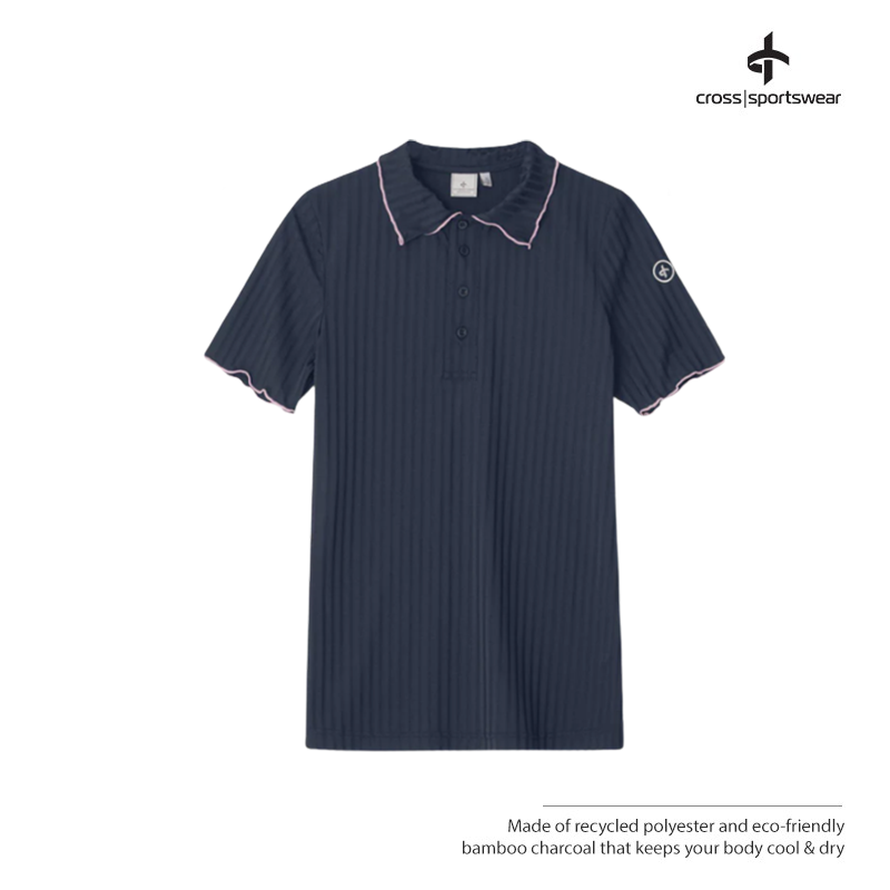 T-SHIRT CROSS W DIVOT POLO 2324931 NAVY