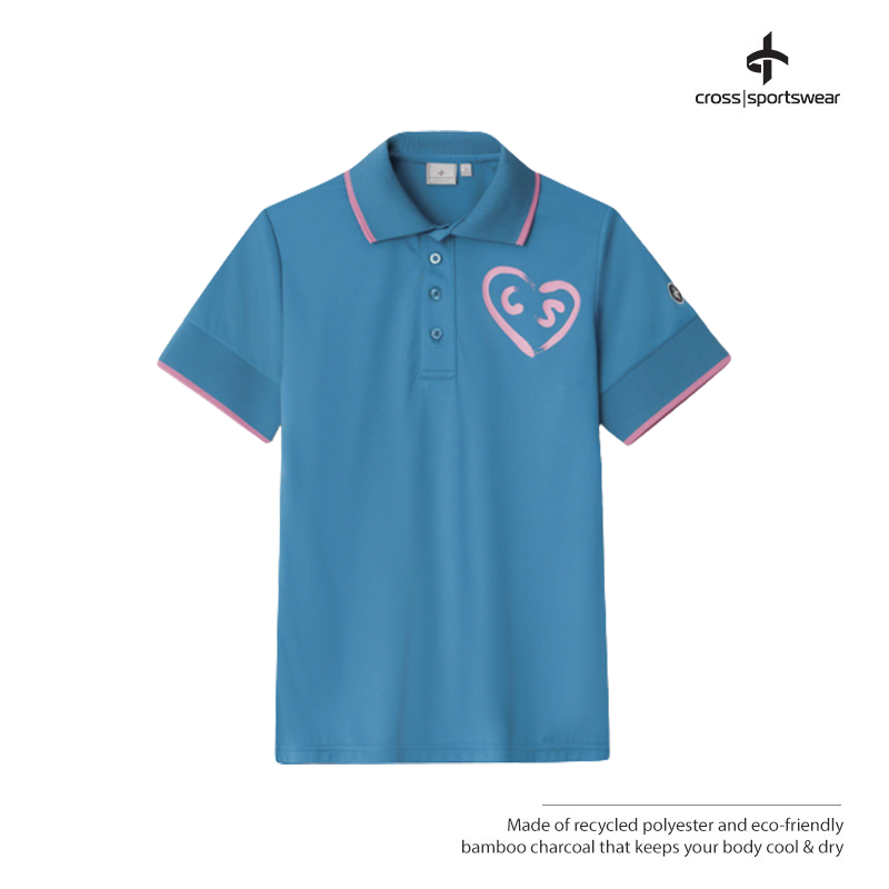 T-SHIRT CROSS W HEART POLO 2324631 CELESTIAL
