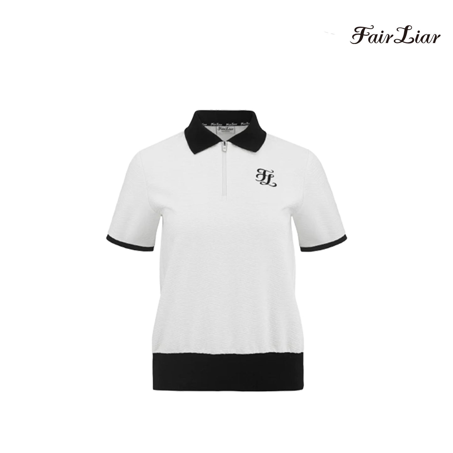 T-SHIRT FAIRLIAR HALF ZIP-UP BLOUSON FS3TS07F WHITE