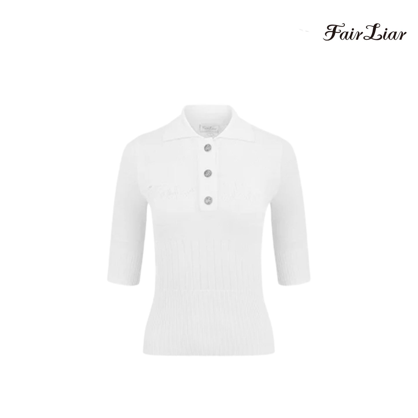 T-SHIRT FAIRLIAR LOGO SCSI KNIT FS2SW04F WHITE
