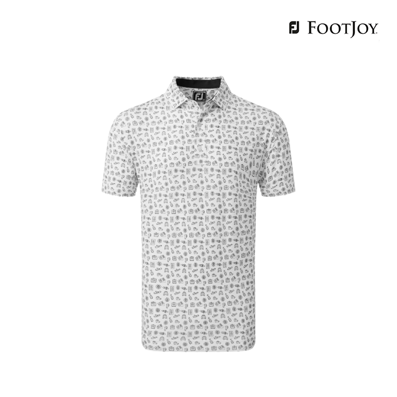 T-SHIRT FOOTJOY DM TRAVEL PRT LSL AF 82245 WT/BK