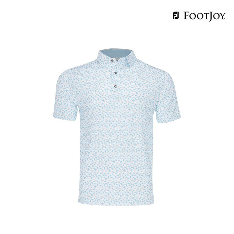 T-SHIRT FOOTJOY DS BEACH PRINT LSL AF 82277 WT/LT.BL