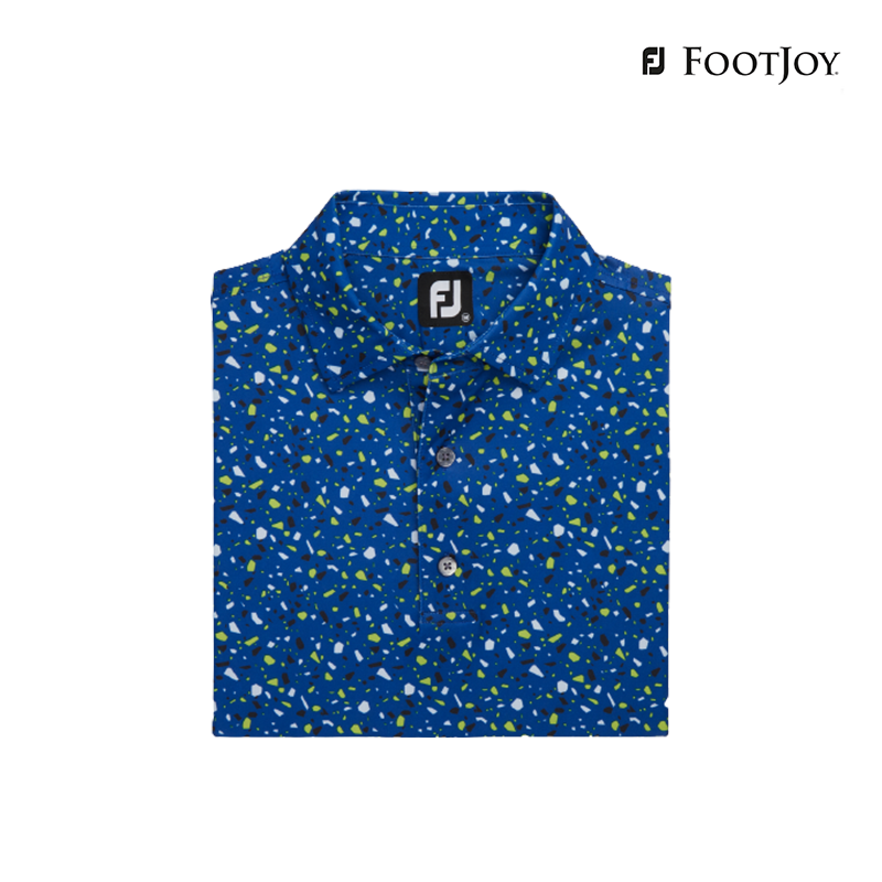 T-SHIRT FOOTJOY MEN 87272 CW TERRAZZO PRT LSL AF OCEAN