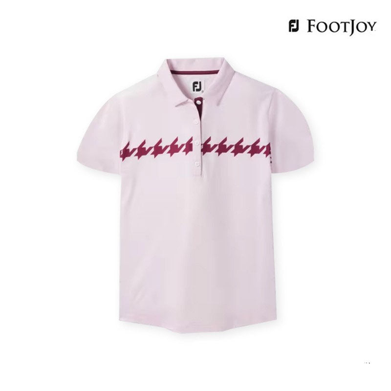 T-SHIRT FOOTJOY WOMEN 87348 CF CAPSLV HDSTH PRT WM PINK