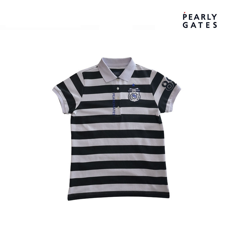 T-SHIRT PEARLY GATES W STRIPE 055-1260708 GRAY