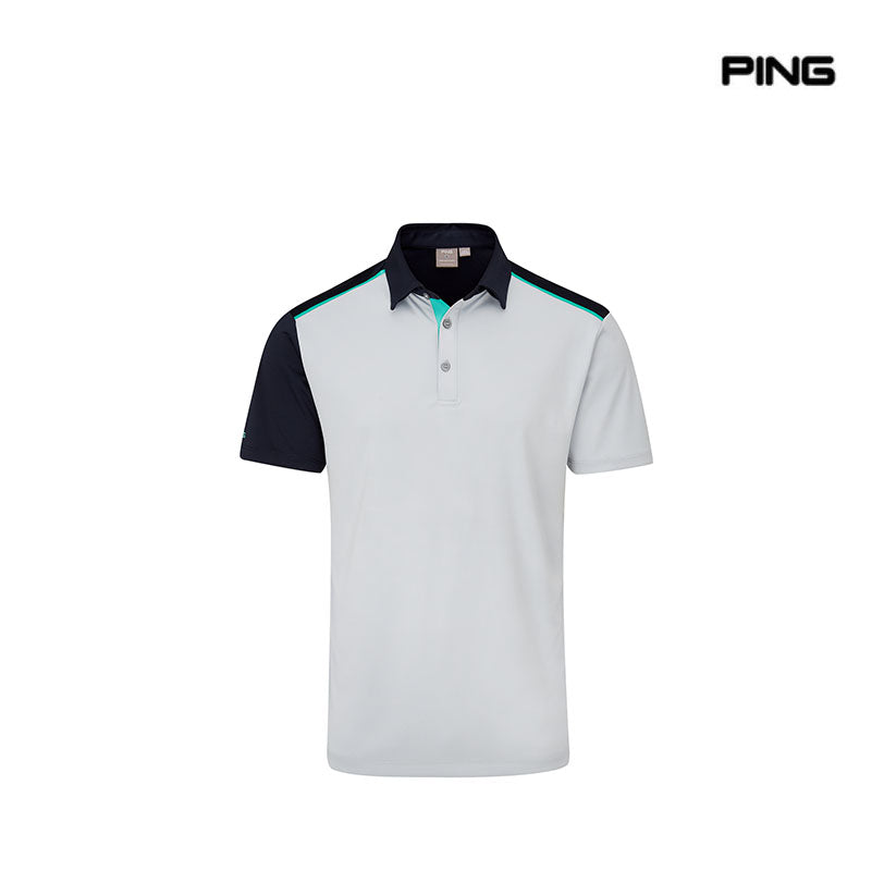 T-SHIRT PING POLO MACK MULTI PEARL GREY/NAVY