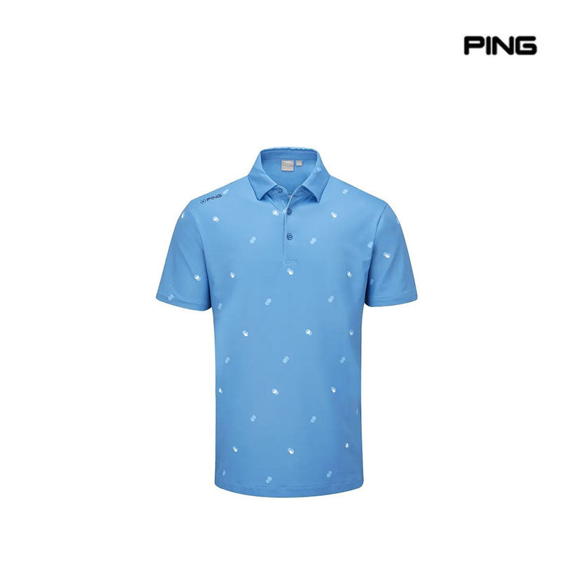 T-SHIRT PING POLO TWO TONE MULTI DANUBE/INFINITY BLUE