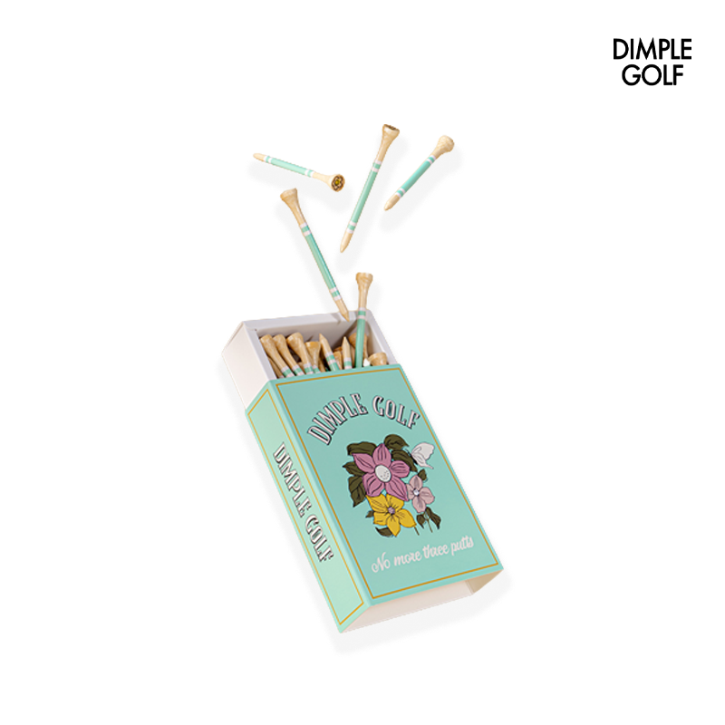 TEE DIMPLE FLOWER WOOD 40PCS MINT