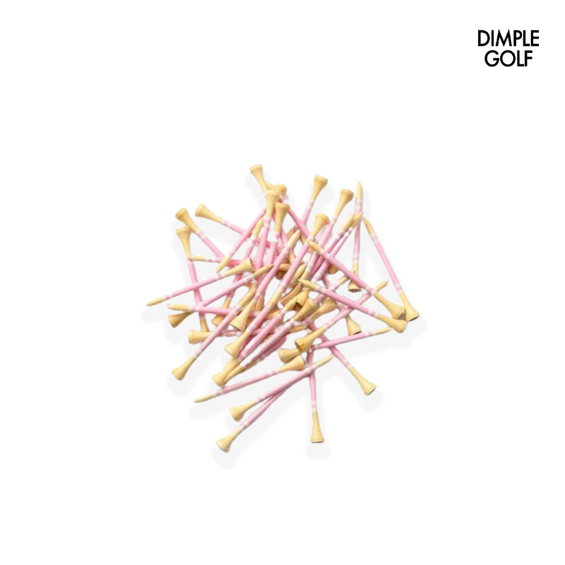 TEE DIMPLE FLOWER WOOD 40PCS PINK