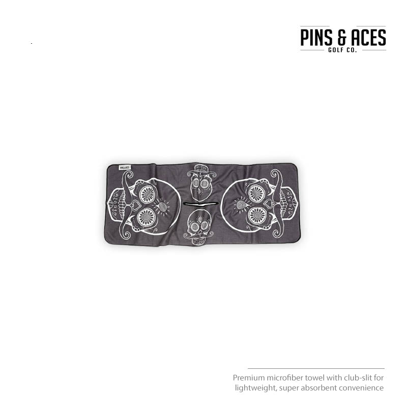TOWEL PINS & ACES SUGAR SKULL