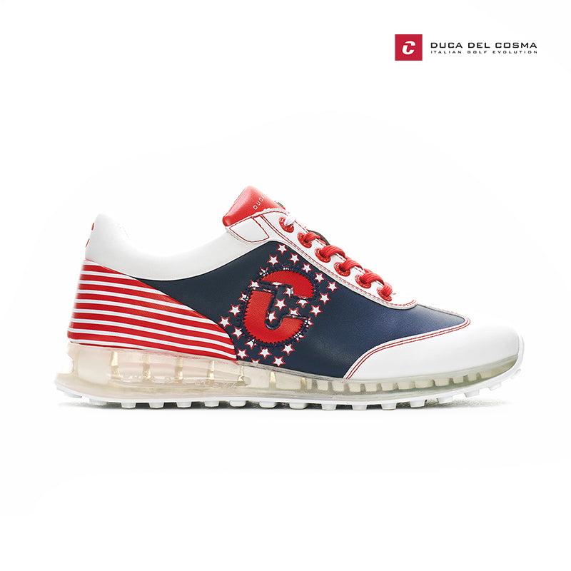 DUCA DEL COSMA SHOES WM 121061-100 UNITY RED/WH/BLU