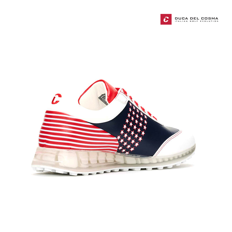 DUCA DEL COSMA SHOES WM 121061-100 UNITY RED/WH/BLU