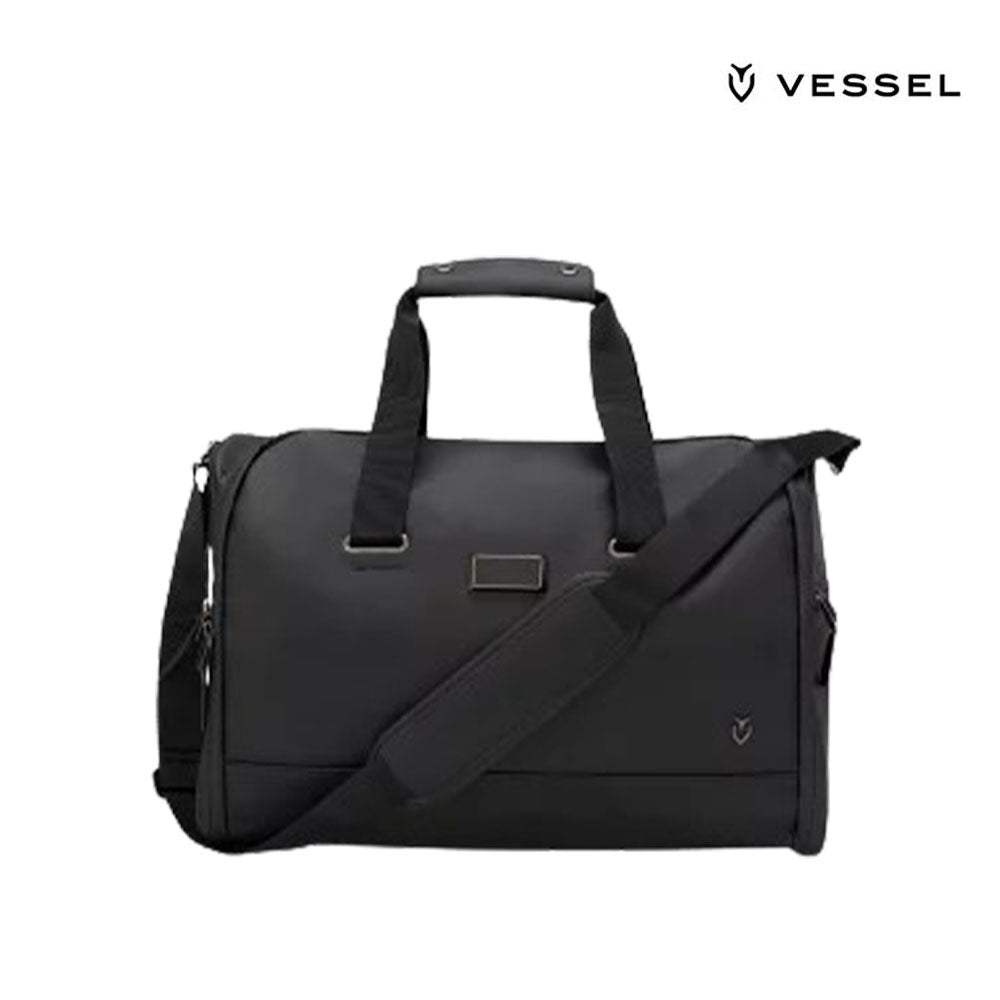VESSEL BAG 3101120-10 SIGNATURE GARMENT DUFFEL PEBBLED BLACK