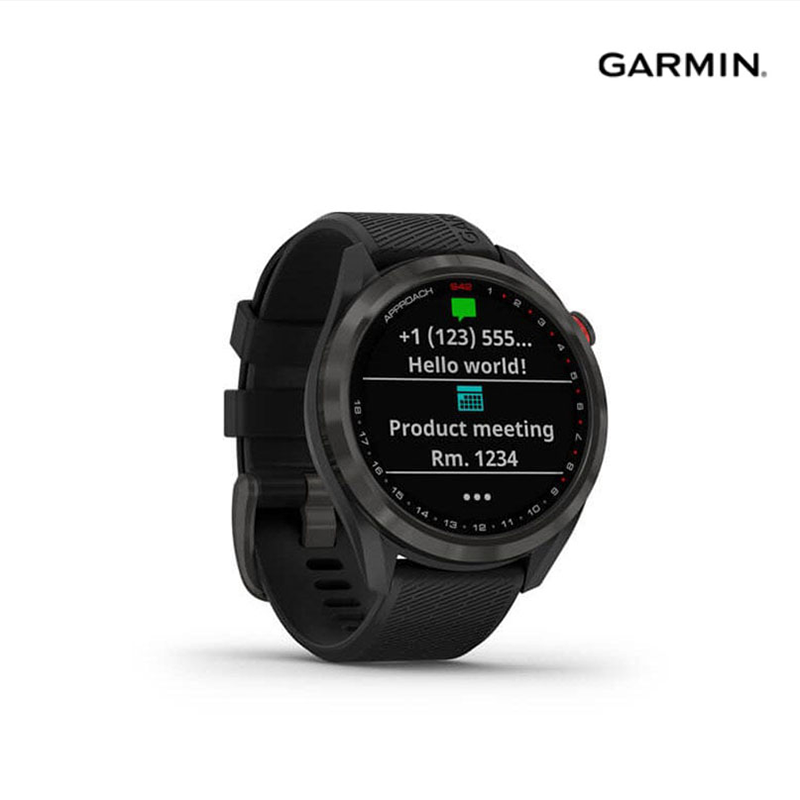 WATCH GARMIN APPROACH S42 GOLF GPS CARBON GRAY W/BLACK