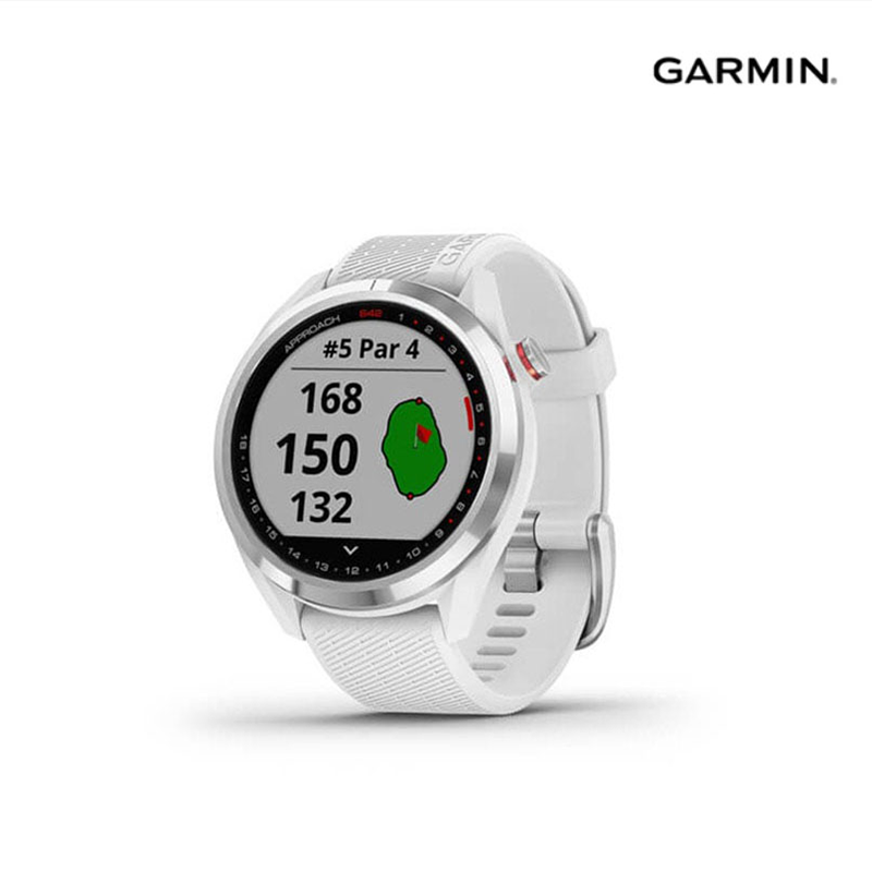 WATCH GARMIN APPROACH S42 GOLF GPS STAINLESS STEEL W/ WHITE