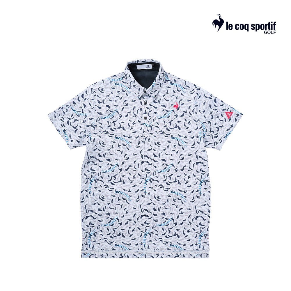 atasan pria golf Le Coq Polo M Lg5Shs09M Cool Quil Short Sleeve Wh00 25Ss