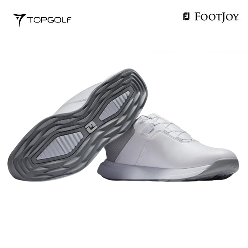 FOOTJOY Sepatu Golf Pria ProLite BOA Spikeless #975K-OR Putih/Abu-abu Teknologi BOA & Anti Air