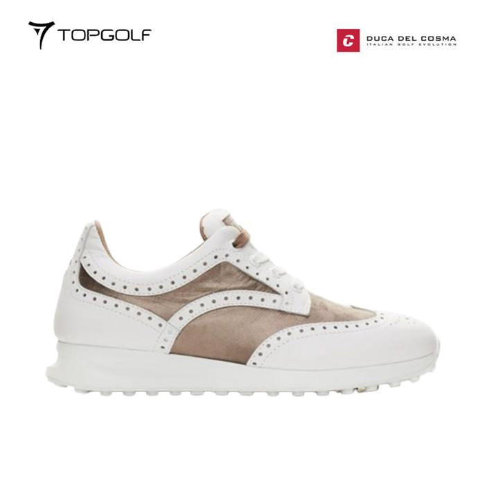 sepatu golf wanita DUCA DEL COSMA SHOES WM 123013-100 SERENA WH/TAUPE