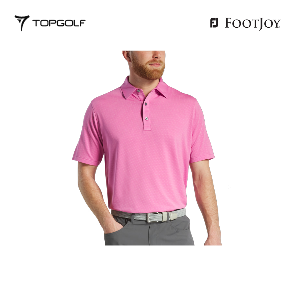 FOOTJOY POLO M 31339 EW JACQUARD DOT PINK