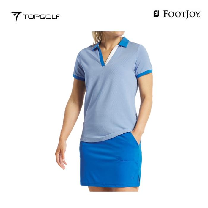 Baju golf wanita FOOTJOY POLO W 31573 EF OPEN PLACKET BL