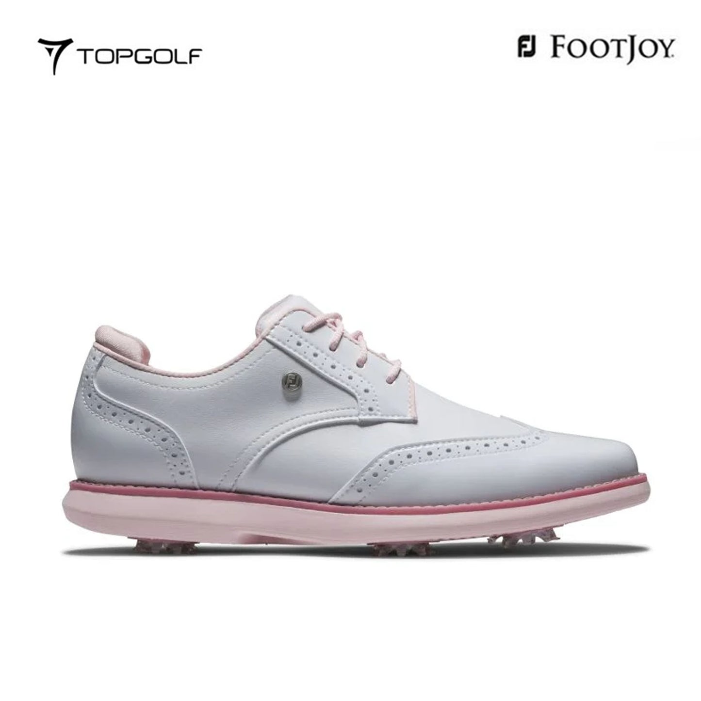 sepatu wanita golf Footjoy Shoes 97932 Ef Traditions W Wht/Wht/Pnk
