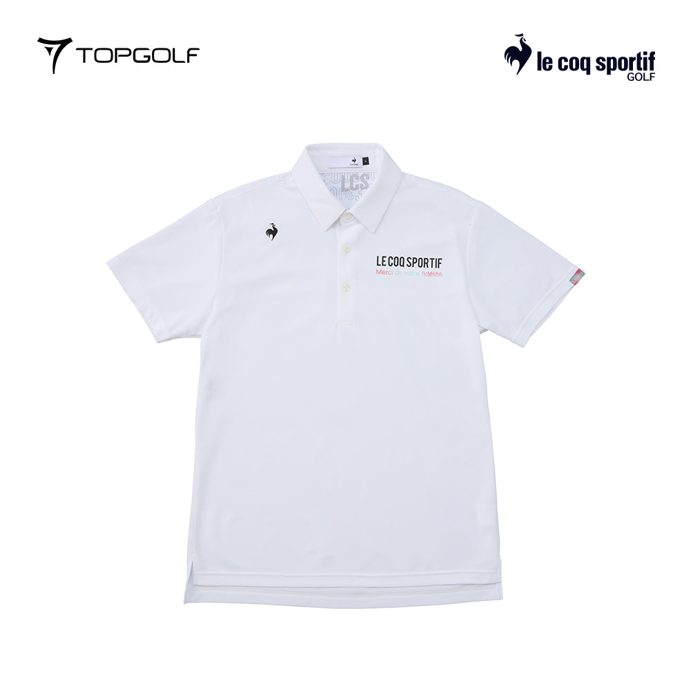 atasan pria golf Le Coq Polo M Lg5Shs17M 30Th Short Sleeve Wh00 25Ss