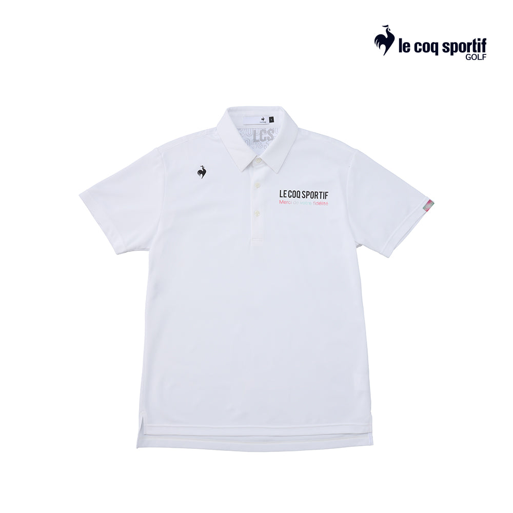 atasan pria golf Le Coq Polo M Lg5Shs17M 30Th Short Sleeve Wh00 25Ss