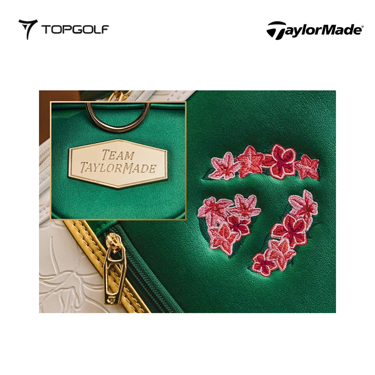 TAYLORMADE 2025 Season Opener Masters Edition Staff Bag White/Green – Premium Golf Tour Bag