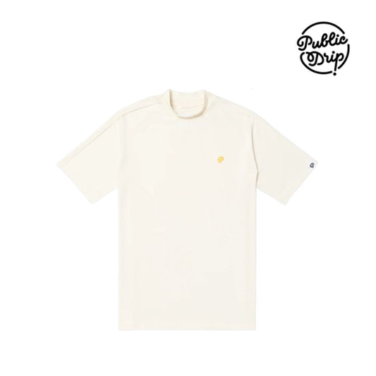 atasan pria golf Public Drip M Mock Neck Cream