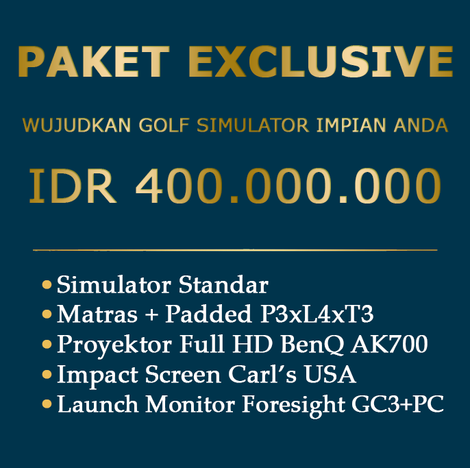 Paket Golf Simulator Indoor Premium