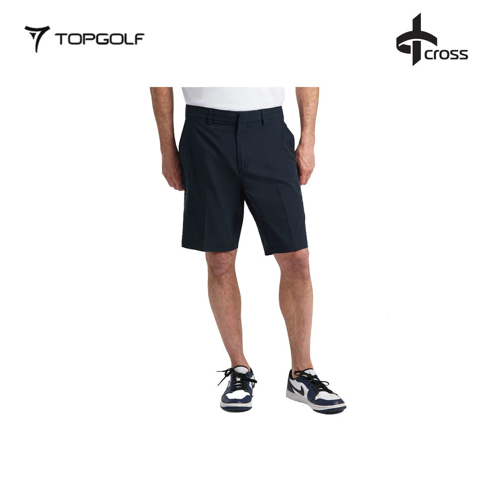 CROSS Celana Pendek Pria BYRON TECH CHINOS Hitam – Celana Golf Teknis Anti Air & Fleksibel