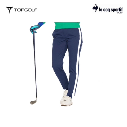 LE COQ PANTS WOMEN LG5SLP01L LONG WITH SIDE LINE NAVY