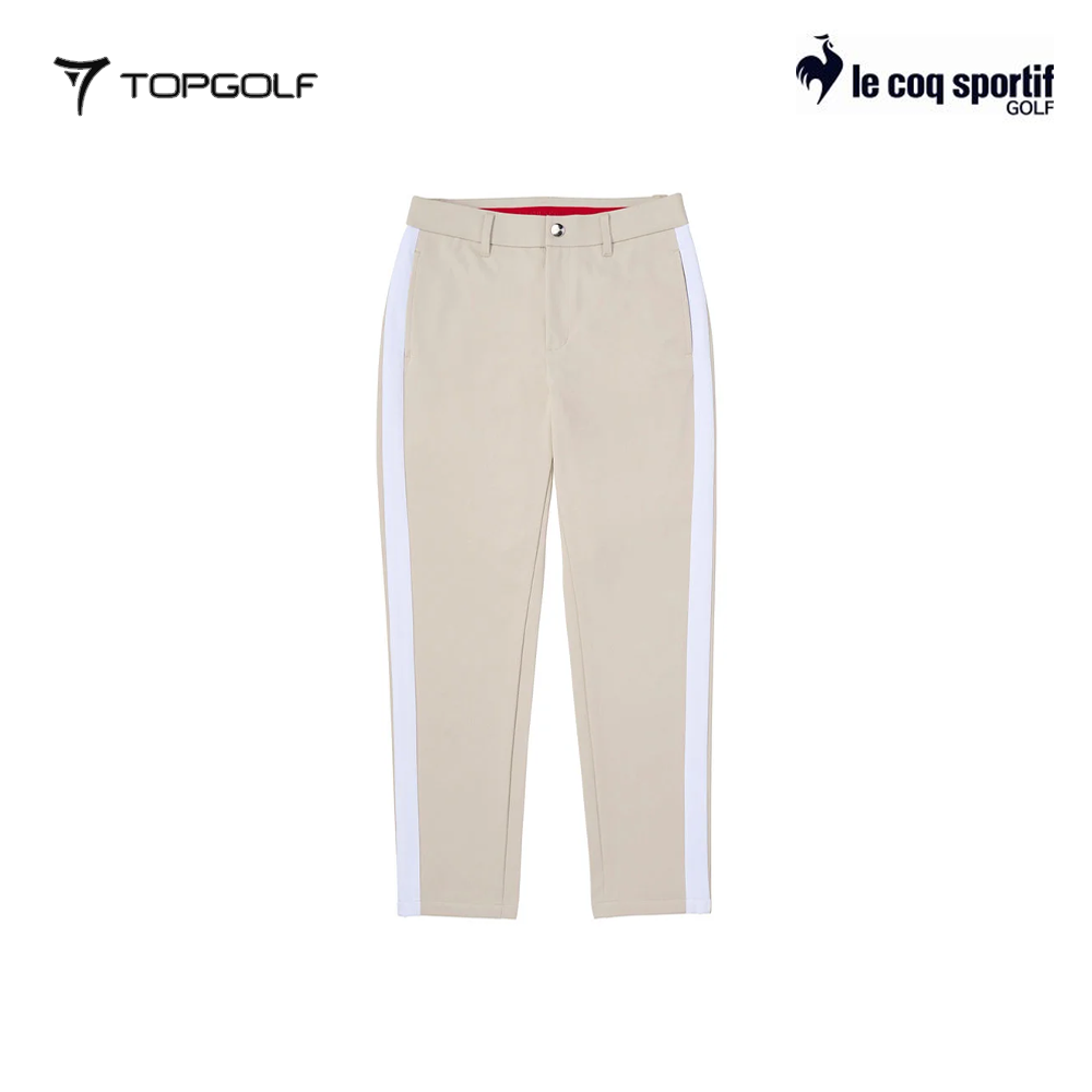 LE COQ PANTS WOMEN LG5SLP01L LONG WITH SIDE LINE BEIGE