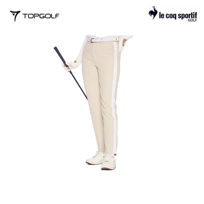 LE COQ PANTS WOMEN LG5SLP01L LONG WITH SIDE LINE BEIGE