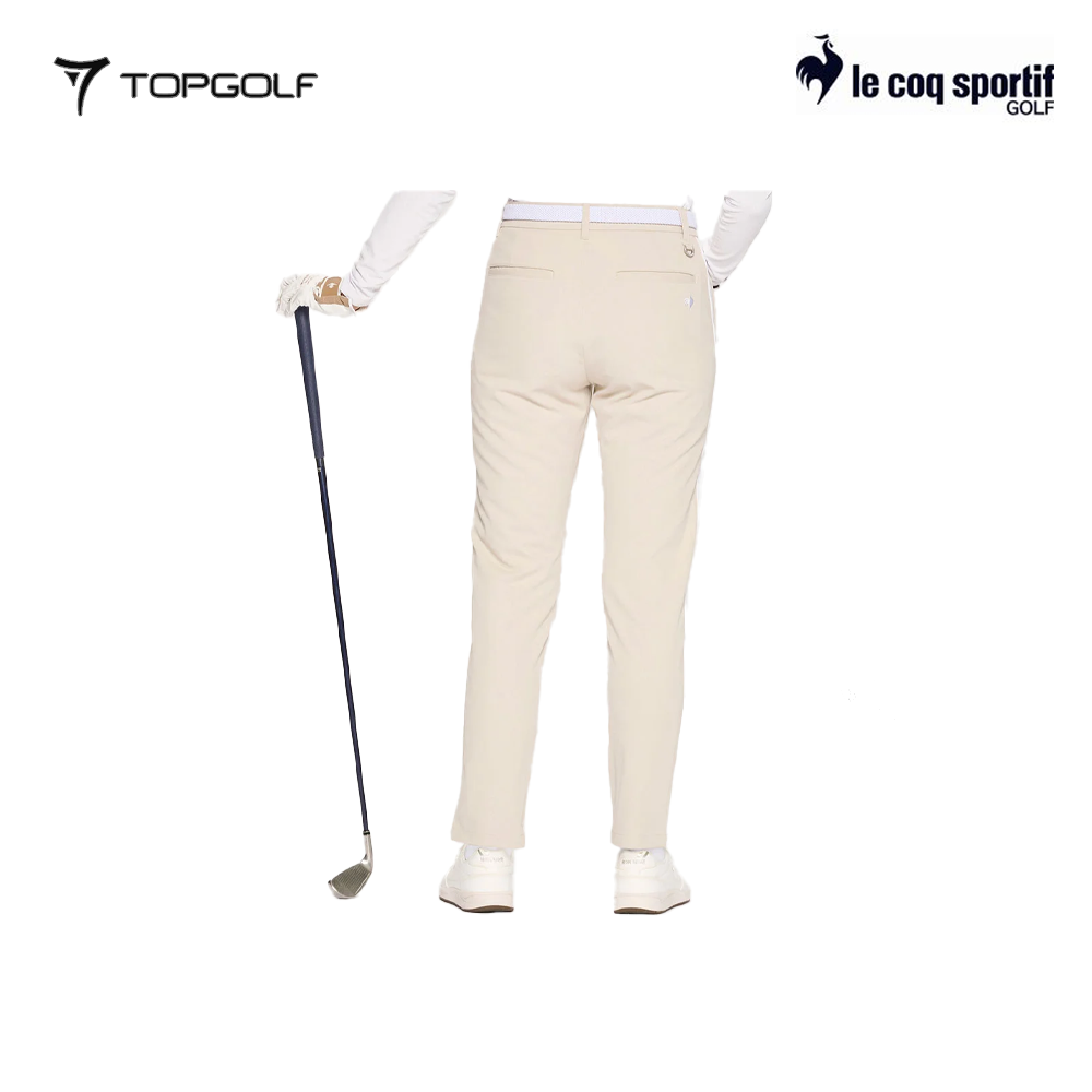 LE COQ PANTS WOMEN LG5SLP01L LONG WITH SIDE LINE BEIGE
