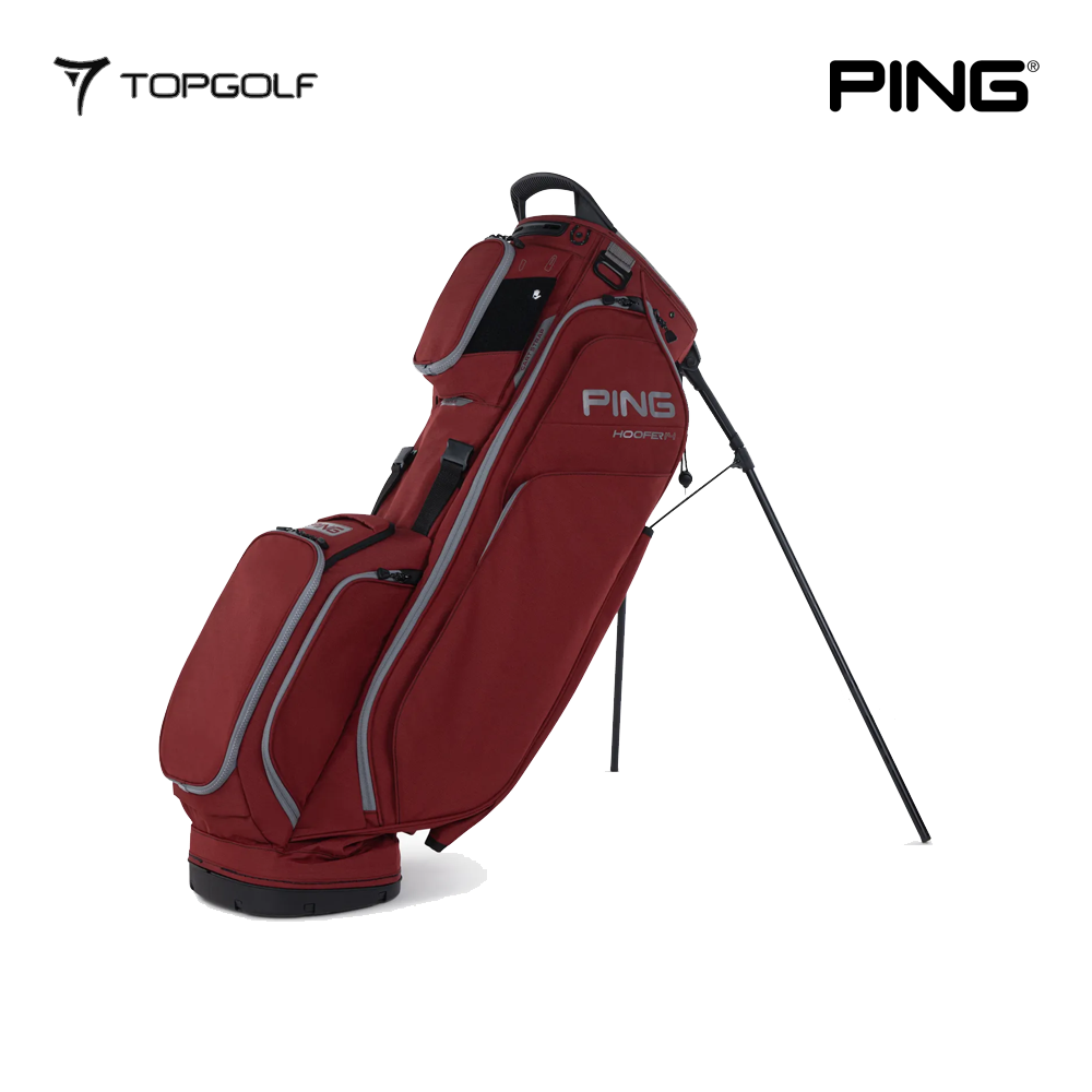 PING STAND BAG HOOFER 14 231 26 DEEP RED/PEWTER