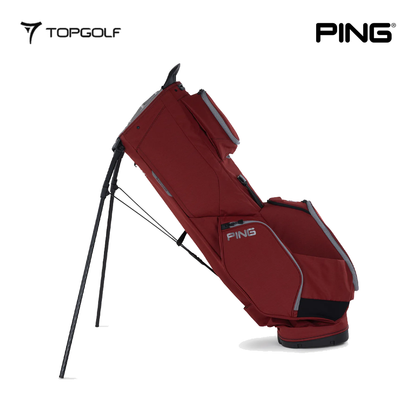 PING STAND BAG HOOFER 14 231 26 DEEP RED/PEWTER