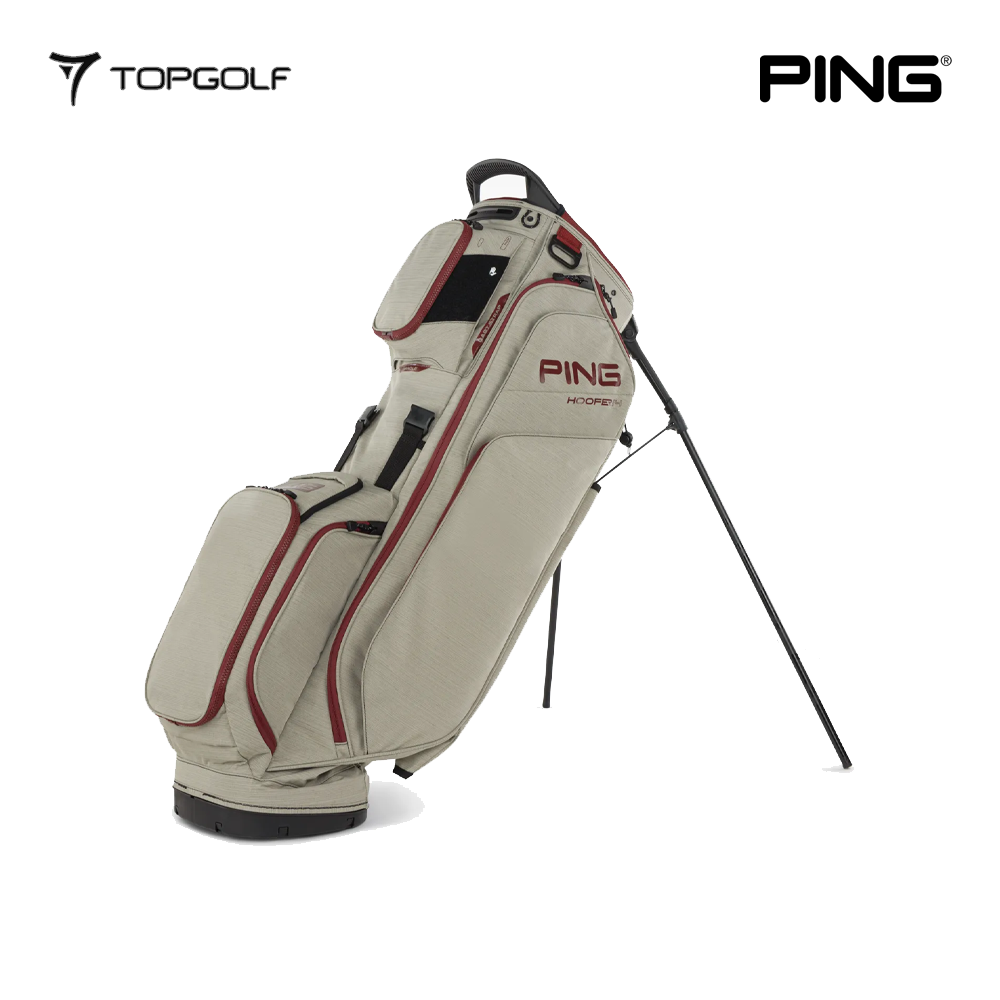 PING STAND BAG HOOFER 14 231 26 SAND/DEEP RED