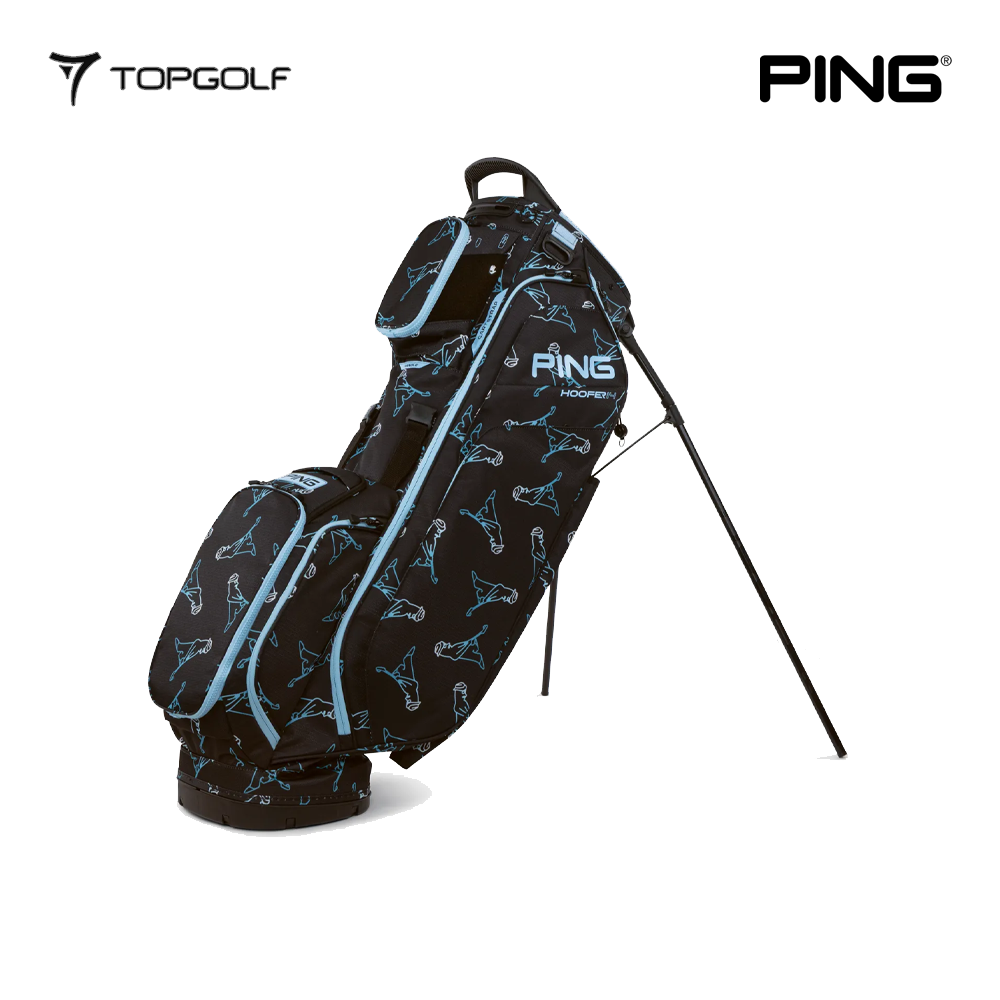 PING STAND BAG HOOFER 14 231 26 BLACK AND BLUE MR PING