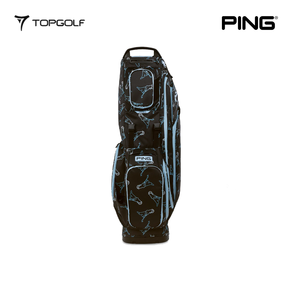 PING STAND BAG HOOFER 14 231 26 BLACK AND BLUE MR PING
