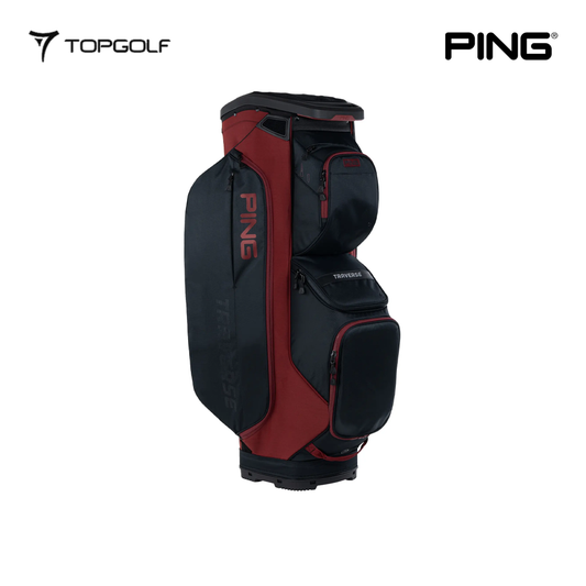 PING CADDIE BAG TRAVERSE 244 26 BLACK/HEATHER RED