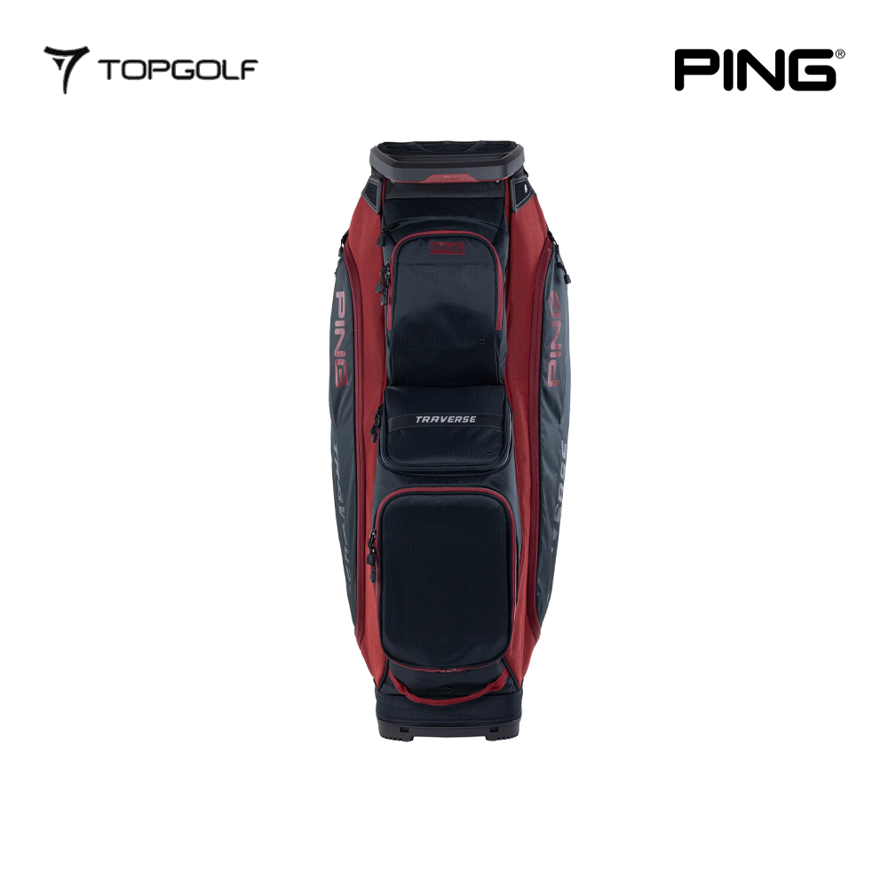 PING CADDIE BAG TRAVERSE 244 26 BLACK/HEATHER RED