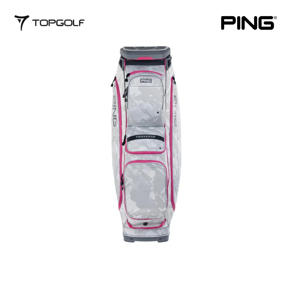 PING CADDIE BAG TRAVERSE 244 26 PLATINUM GRAFFITI/MALIBU ROSE