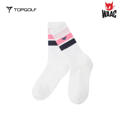 WAAC Socks W Athletic Stripe WQLCX25413-PIL 25SS – Kaos Kaki Golf Wanita Sporty Garis