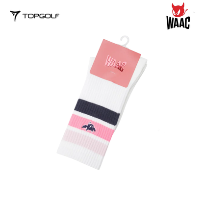WAAC Socks W Athletic Stripe WQLCX25413-PIL 25SS – Kaos Kaki Golf Wanita Sporty Garis