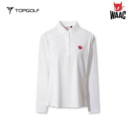 WAAC LONG SLEEVE POLO WOMEN WWTBS26101-WHX 26SS